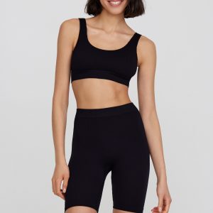 Wide strap ribbed top