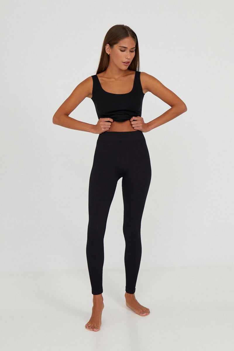 Ribbed leggings – фото № 4