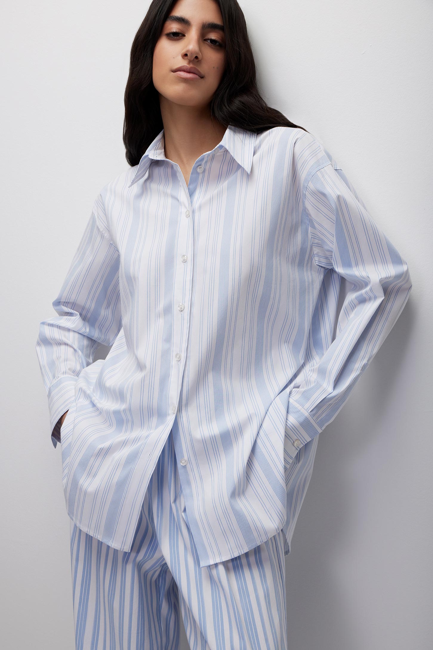 Oversized striped shirt SHELL SEASON