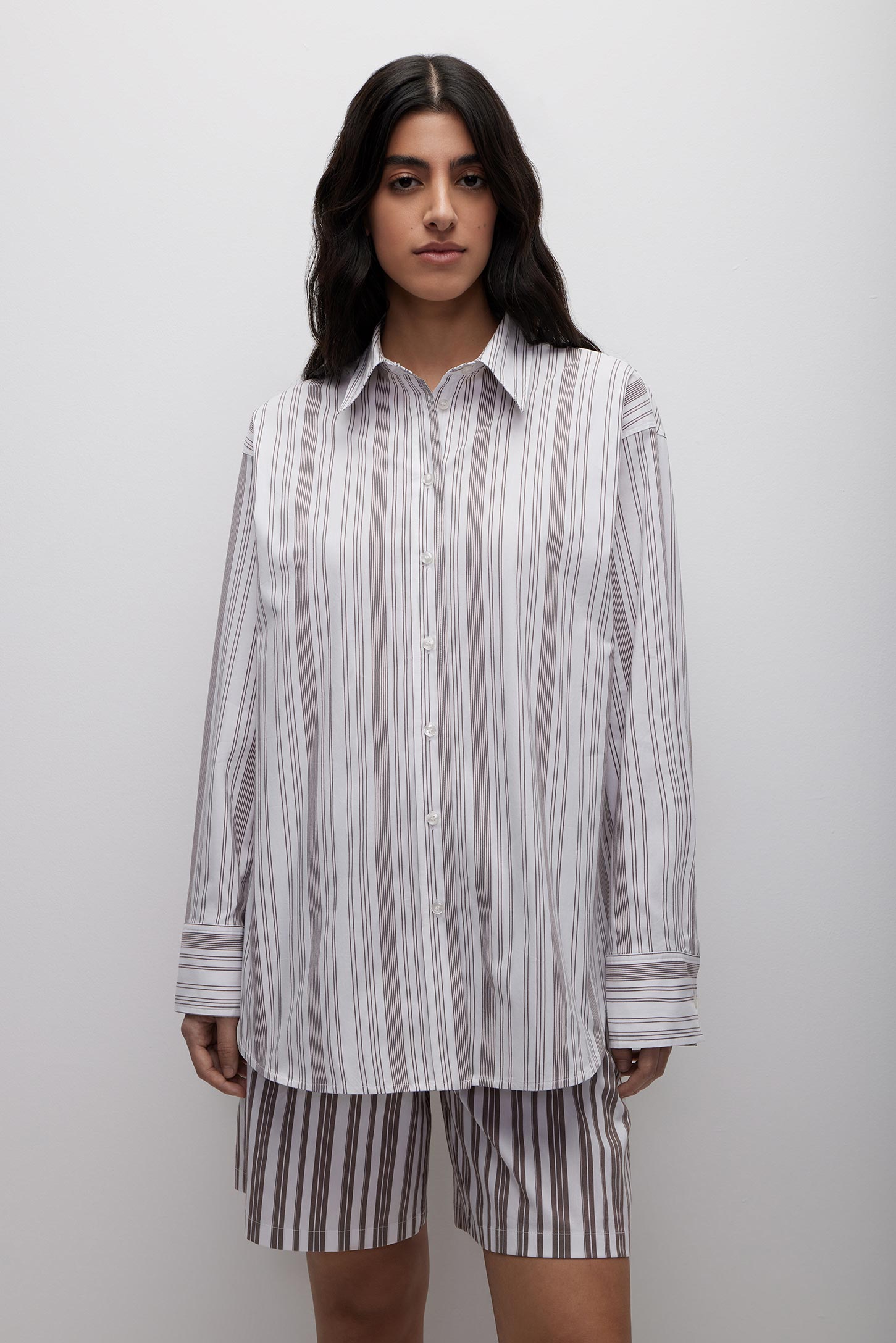 Oversized striped shirt SHELL SEASON – фото № 2