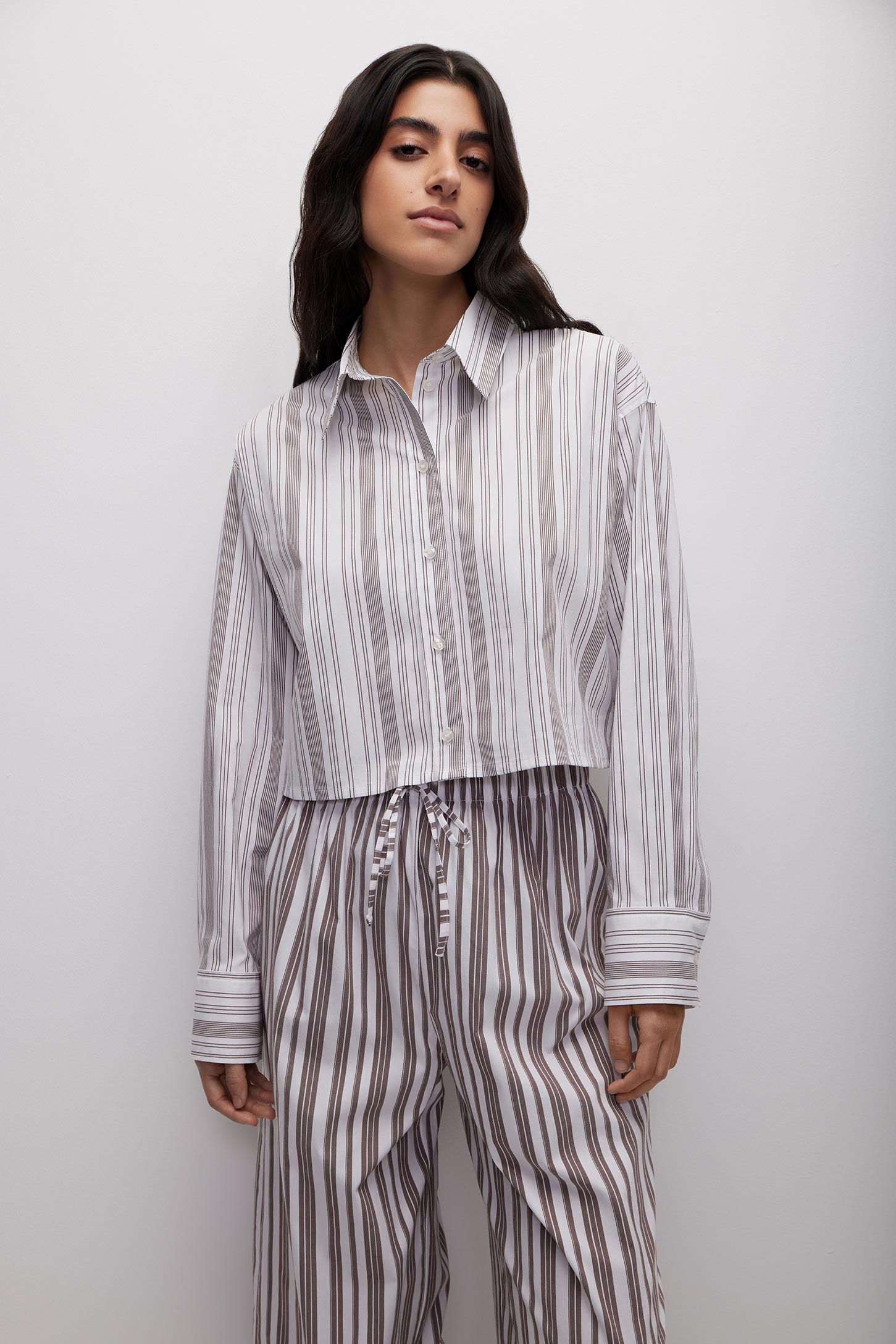 Cropped striped shirt SHELL SEASON – фото № 2