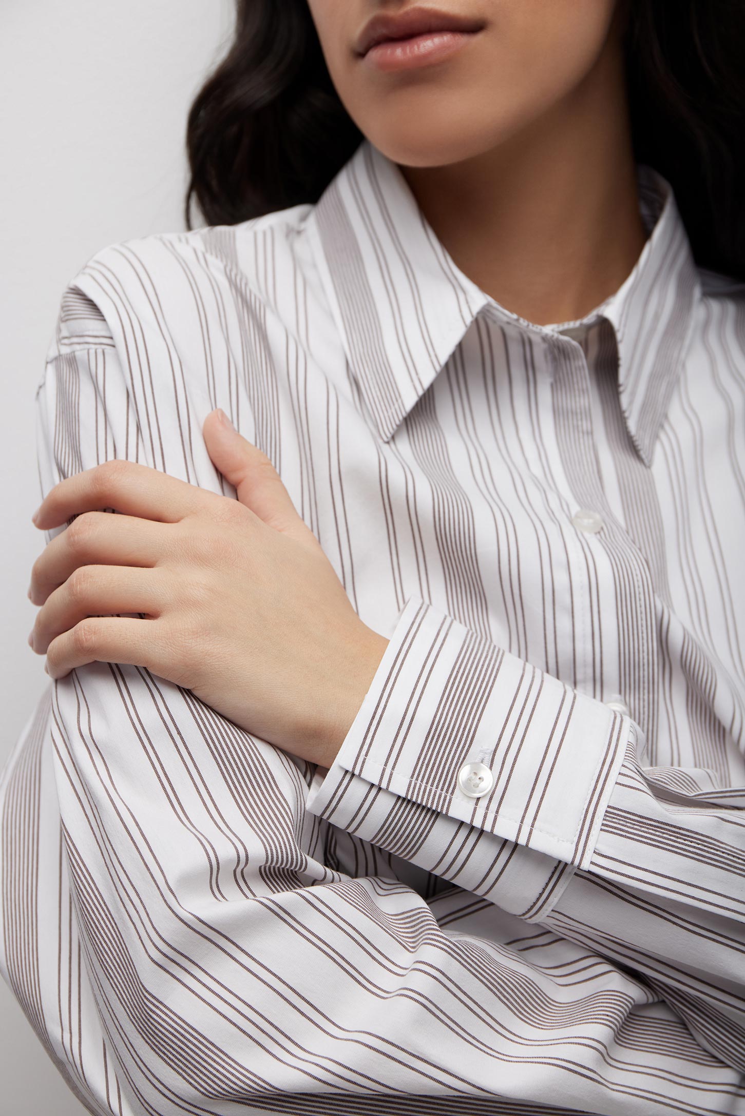 Cropped striped shirt SHELL SEASON – фото № 4