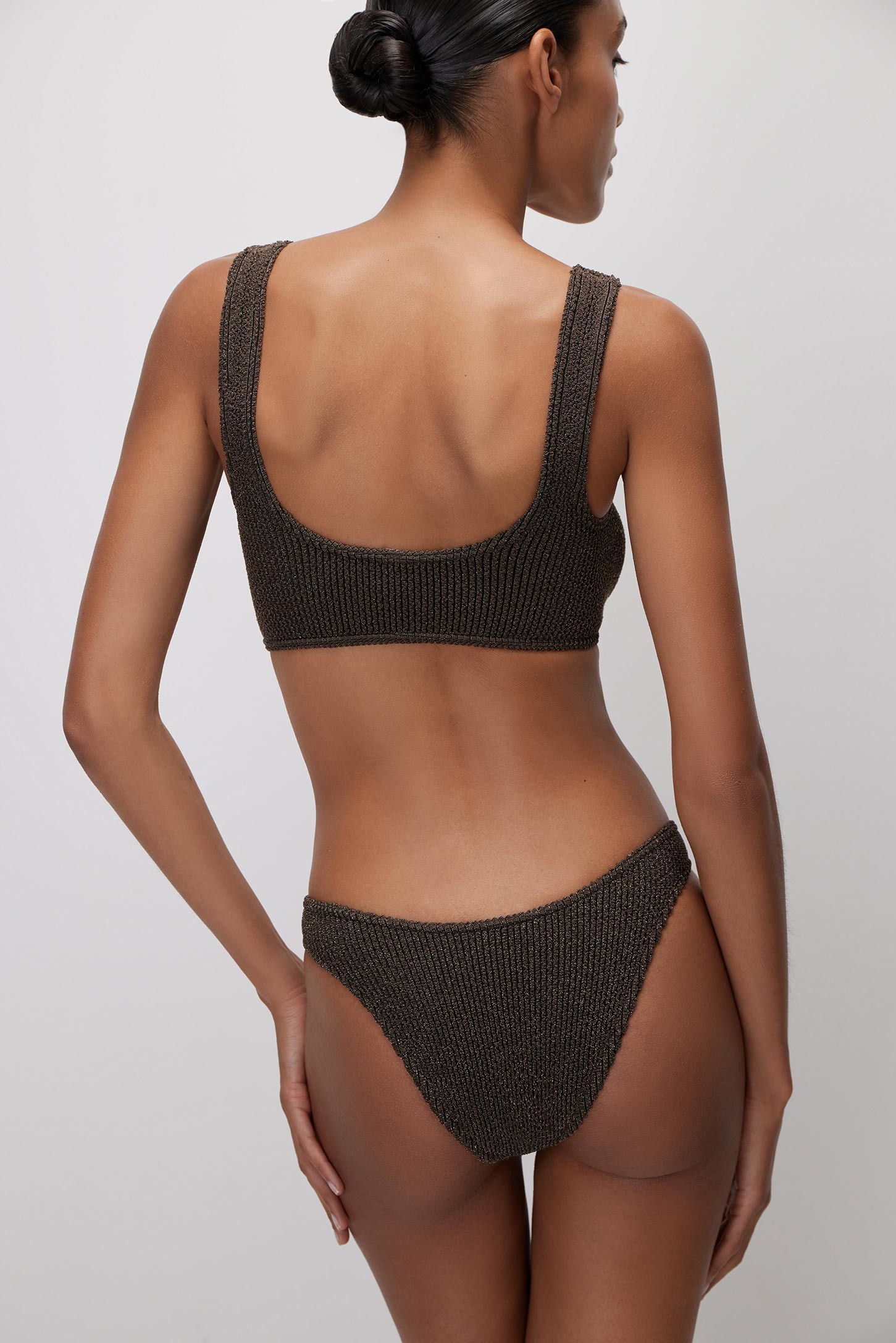 Swimsuit high waist Brazilian briefs TROPICAL – фото № 3
