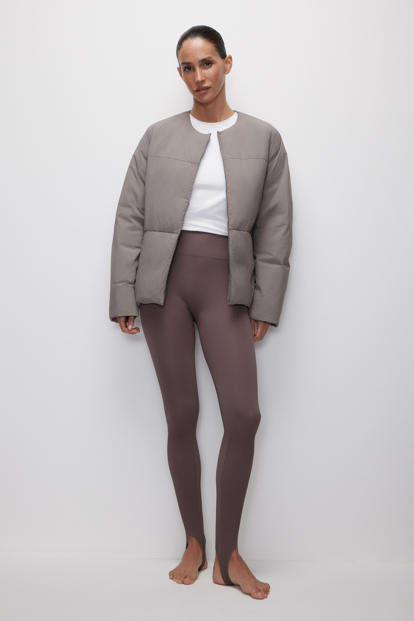 Leggings with ribbed bamboo straps Essentials – фото № 2