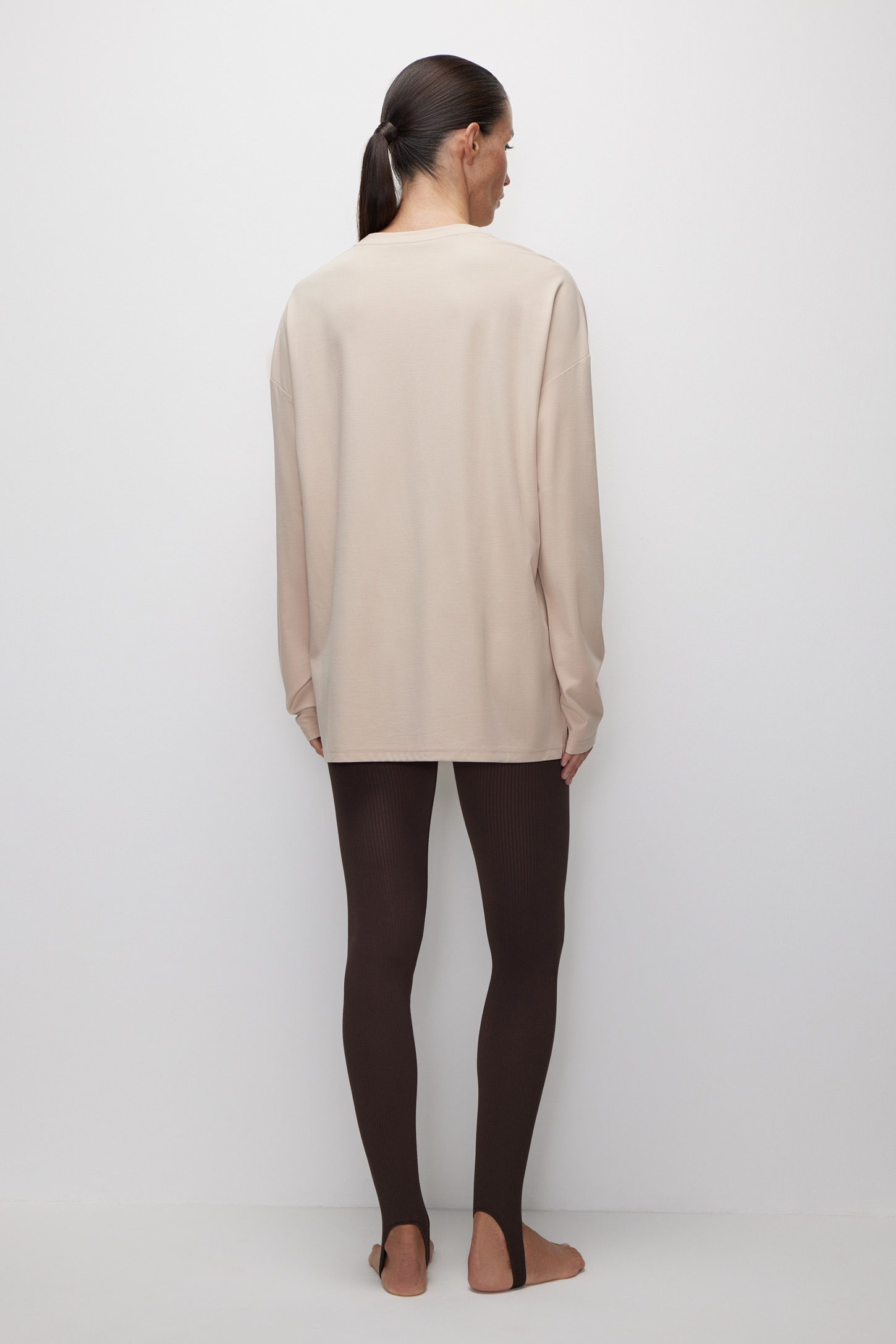 Leggings with ribbed bamboo straps Essentials – фото № 5