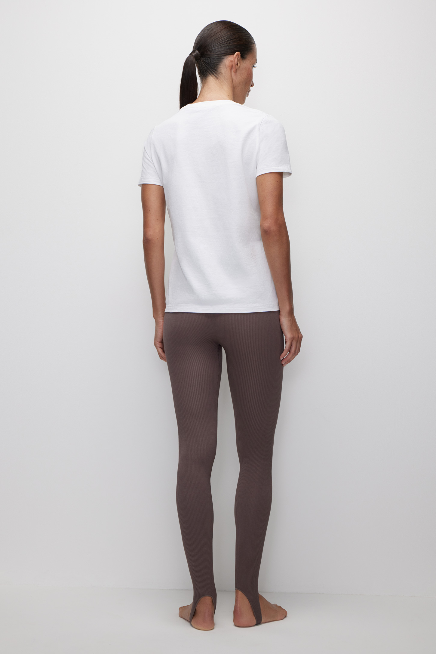 Leggings with ribbed bamboo straps Essentials – фото № 5